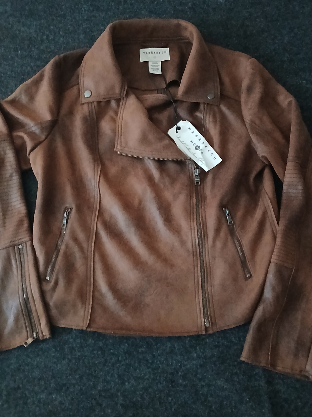 Marrakech Women’s Brown Suede Moto Jacket